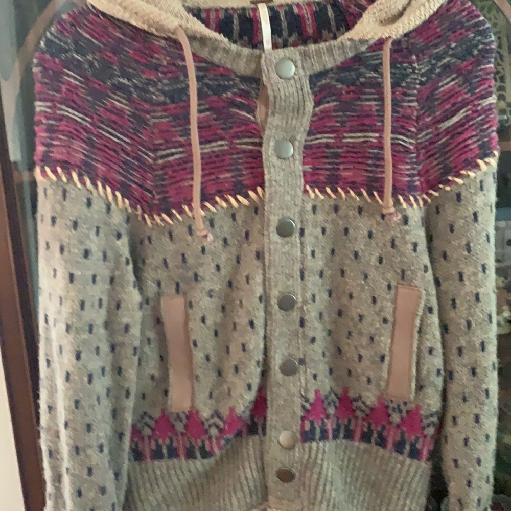 Free people sweater with hood size Xs - Picture 2 of 11